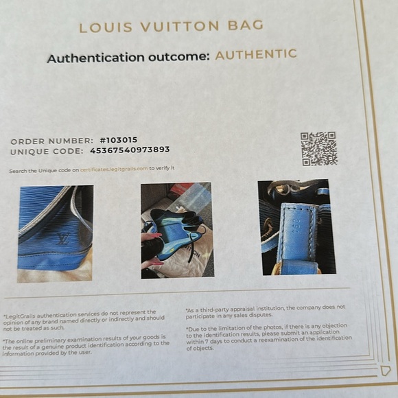 LOUIS VUITTON NOÊ BUCKET BAG IN TOLEO BLUE STRIATED EPI LEATHER W/ COA - Picture 11 of 13